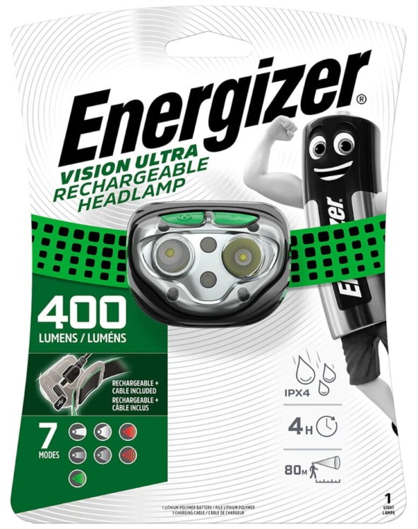 Latarka czołowa Energizer Vision Ultra  400 ładowalna